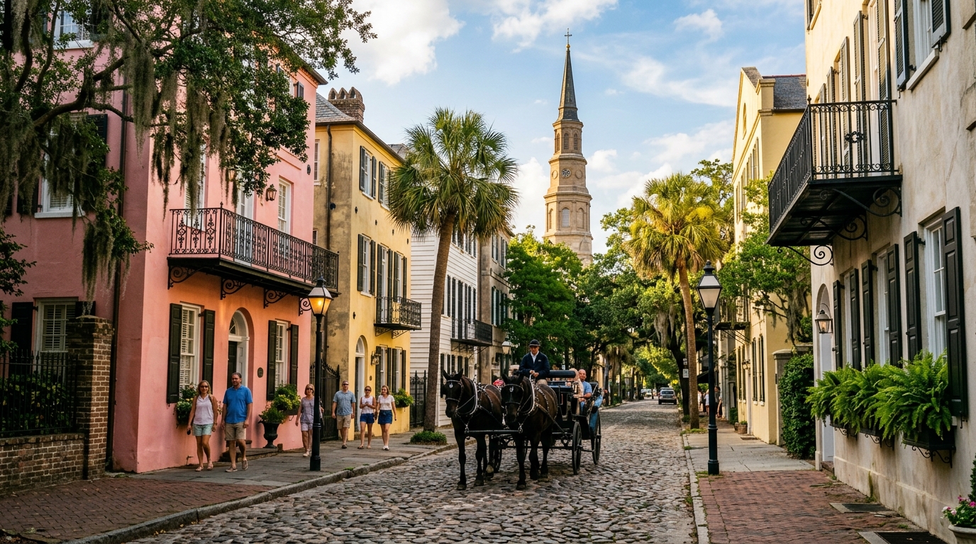 Charleston historic downtown